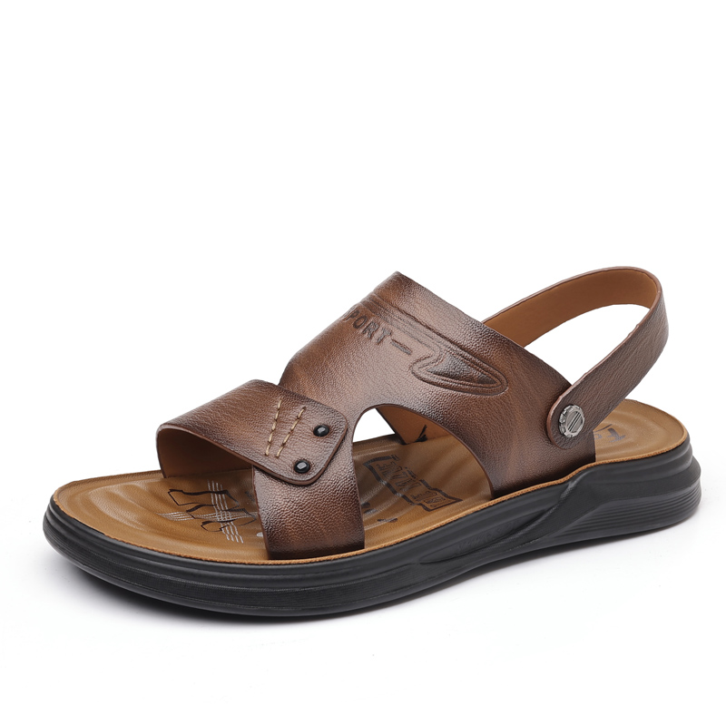 

POPULAR ROUSE PR Мужские пляжные сандалии коричневые, цвет Brown