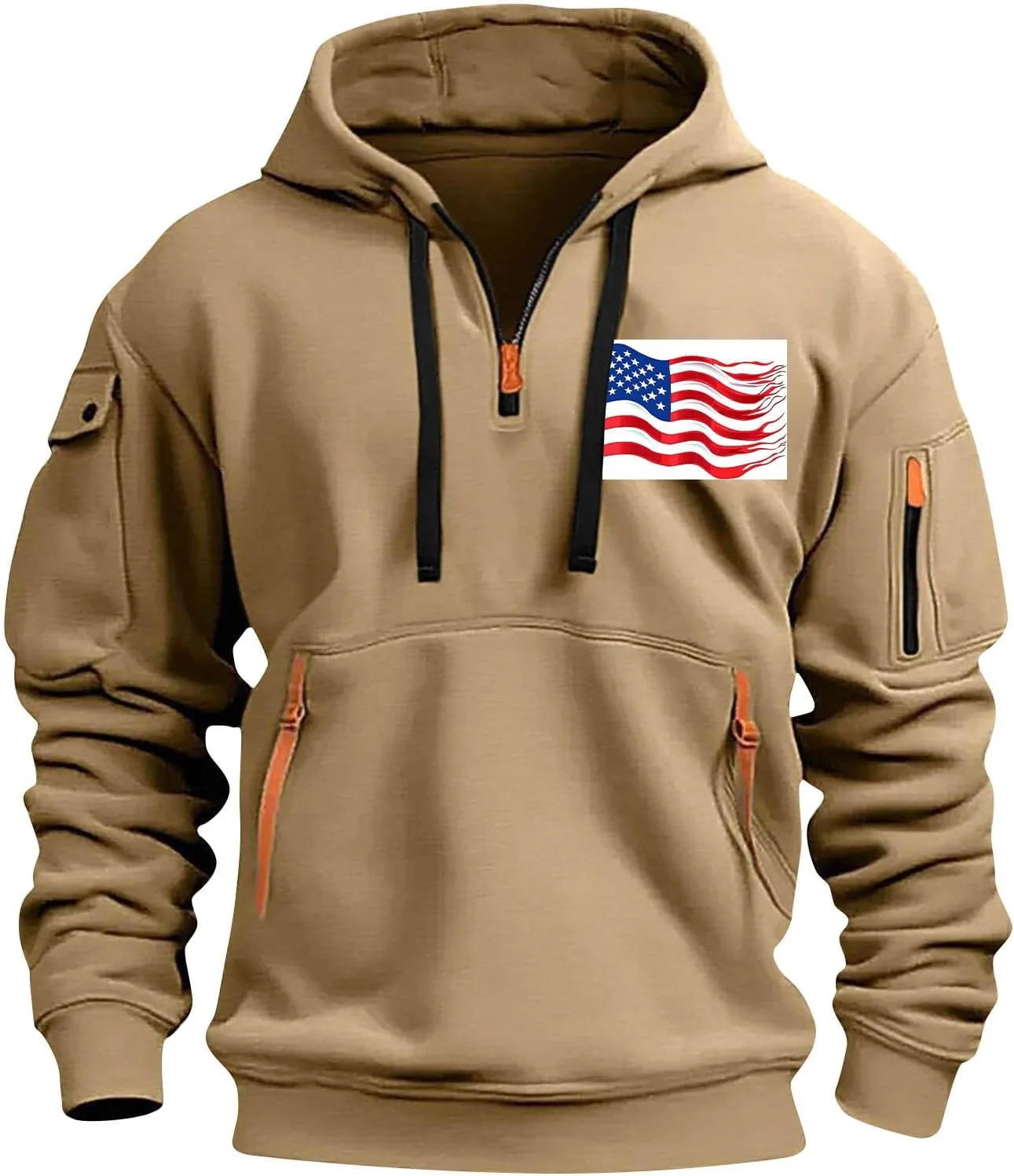 

Мужской флисовый худи с длинным рукавом и карманами Cheyubny