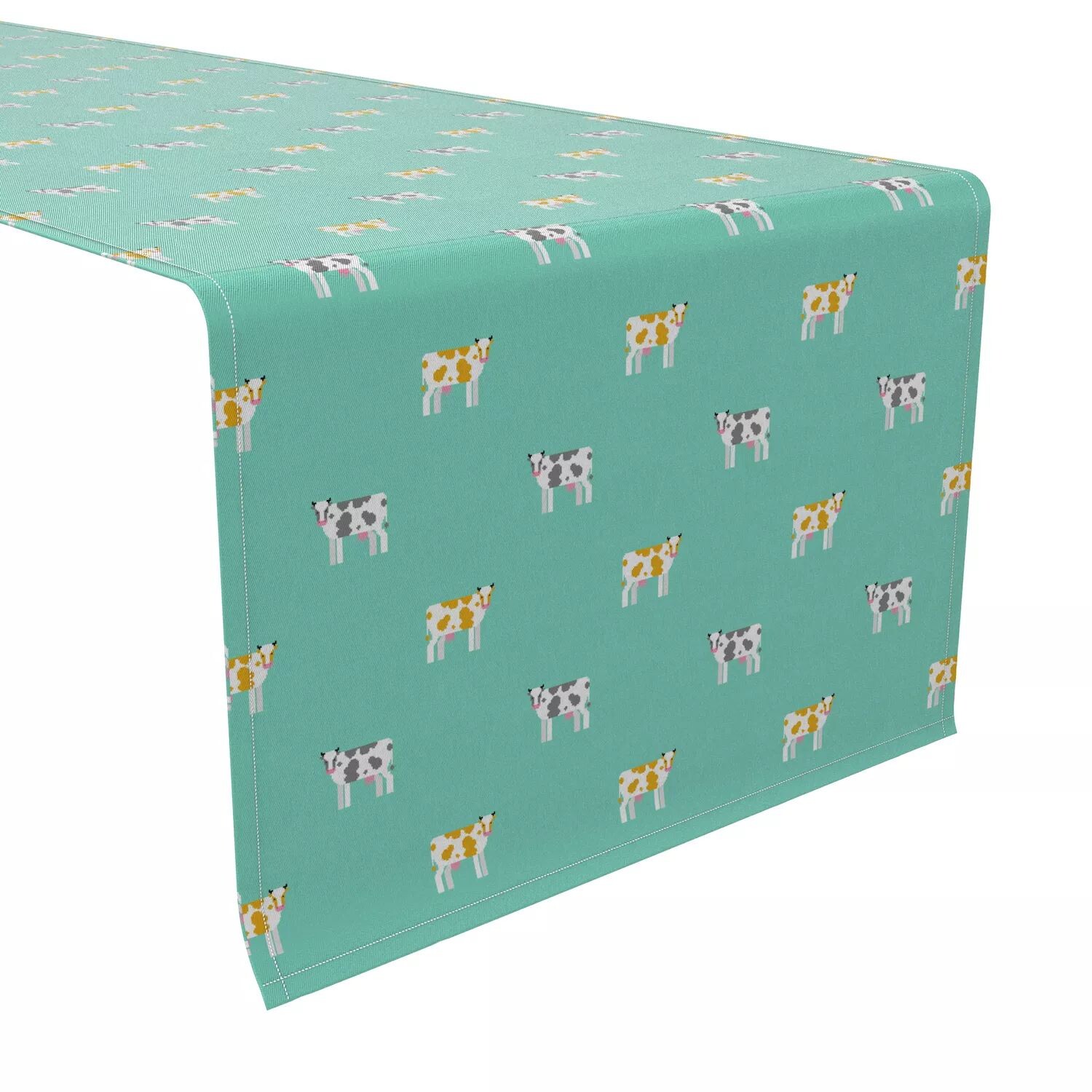 

Дорожка для стола, 100% хлопок, 16x108 дюймов, корова, пиксель арт