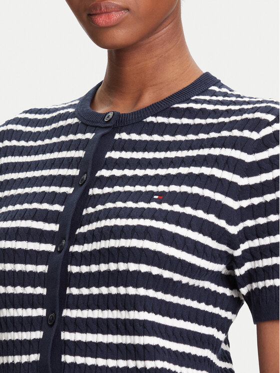 Облегающий кардиган WW0WW45707 Tommy Hilfiger, синий — фото 4