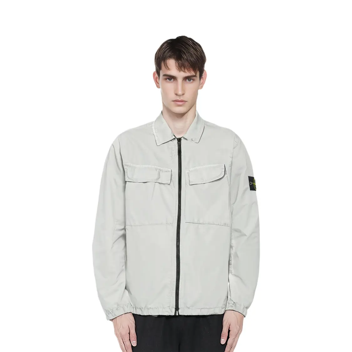 Верхняя одежда FW22 Мужская Жемчужно-серая STONE ISLAND — фото 4