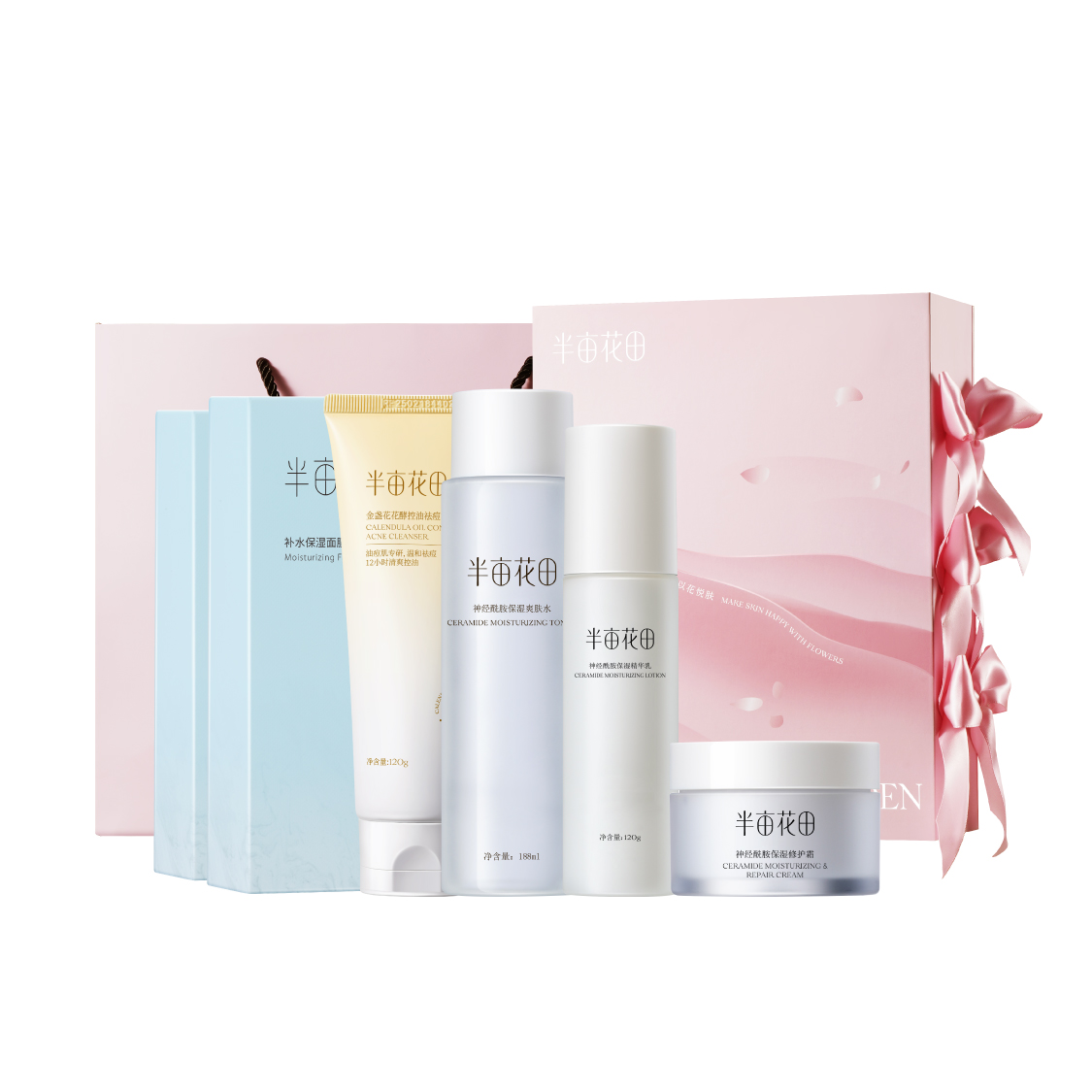 

Набор для ухода с церамидами увлажняющий восстанавливающий тоник 188мл + эмульсия 120г LITTLE DREAM GARDEN