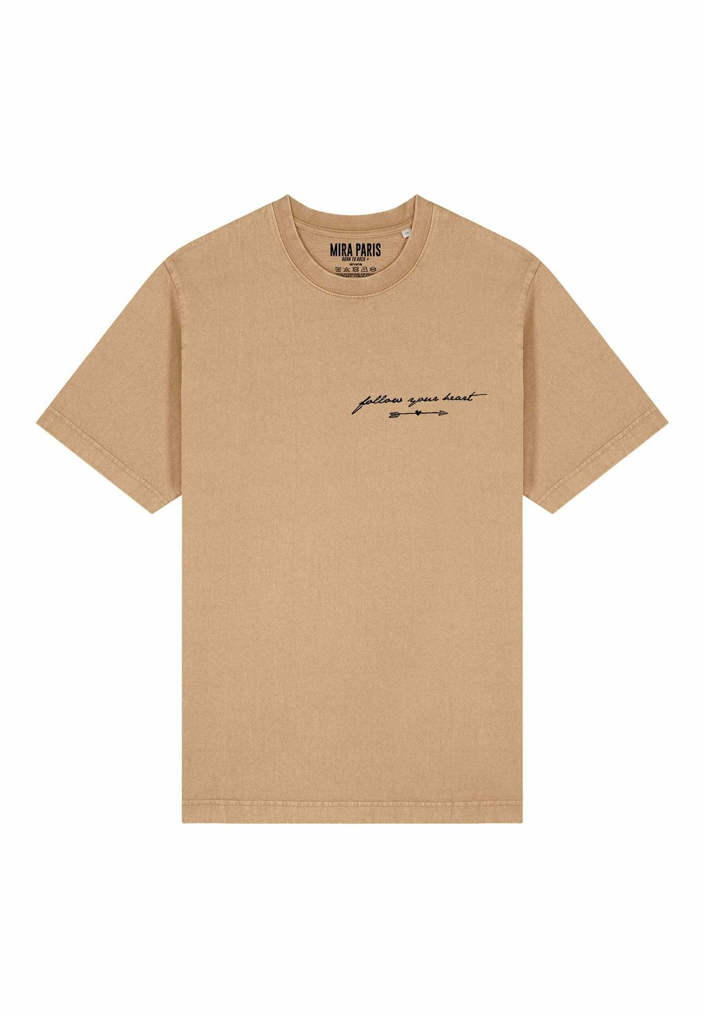 

Футболка с принтом FOLLOW YOUR HEART PRINT HEAVYWEIGHT Mira Paris, бежевый