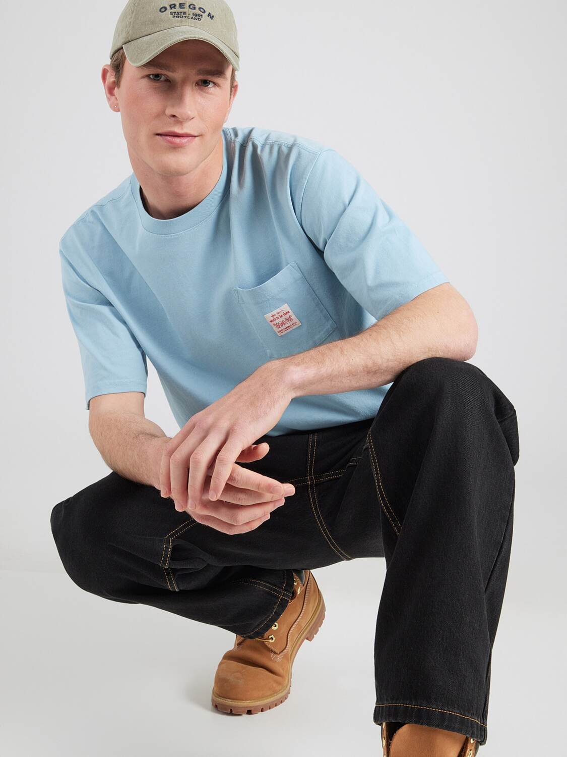 LEVI'S  Футболка в светло-голубом цвете — фото 3
