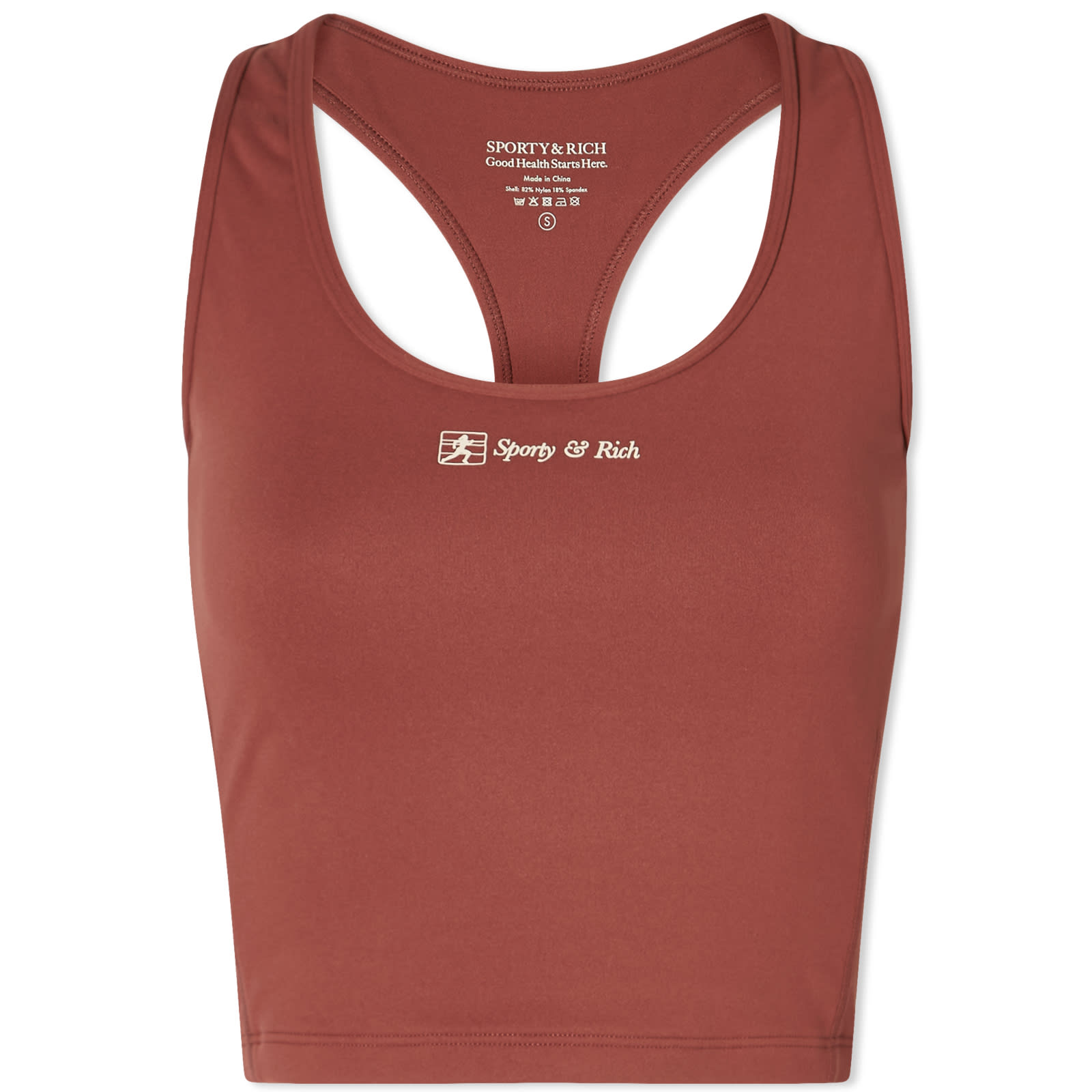 

Топ Sporty & Rich Runner Script Sports Cropped Tank, цвет Merlot