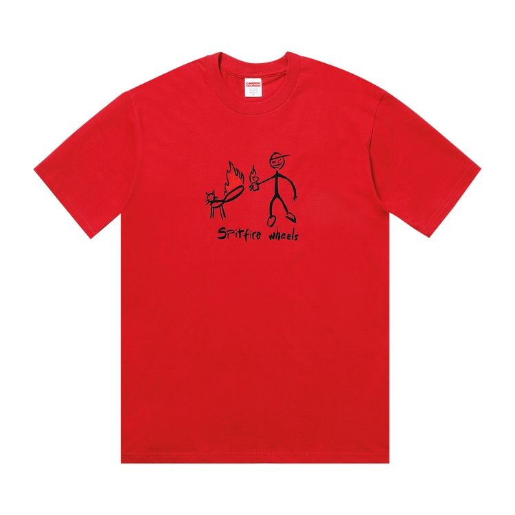 

Футболка Supreme Spitfire Cat Tee Red, красный