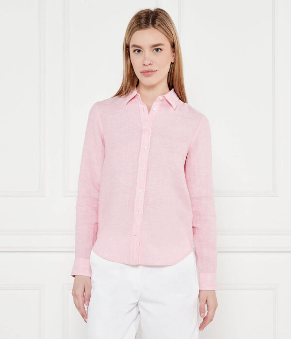 

Льняная рубашка Regular fit Gant, розовый