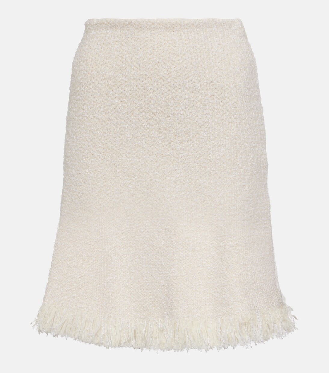 

Мини-юбка букле с бахромой Chloé, белый
