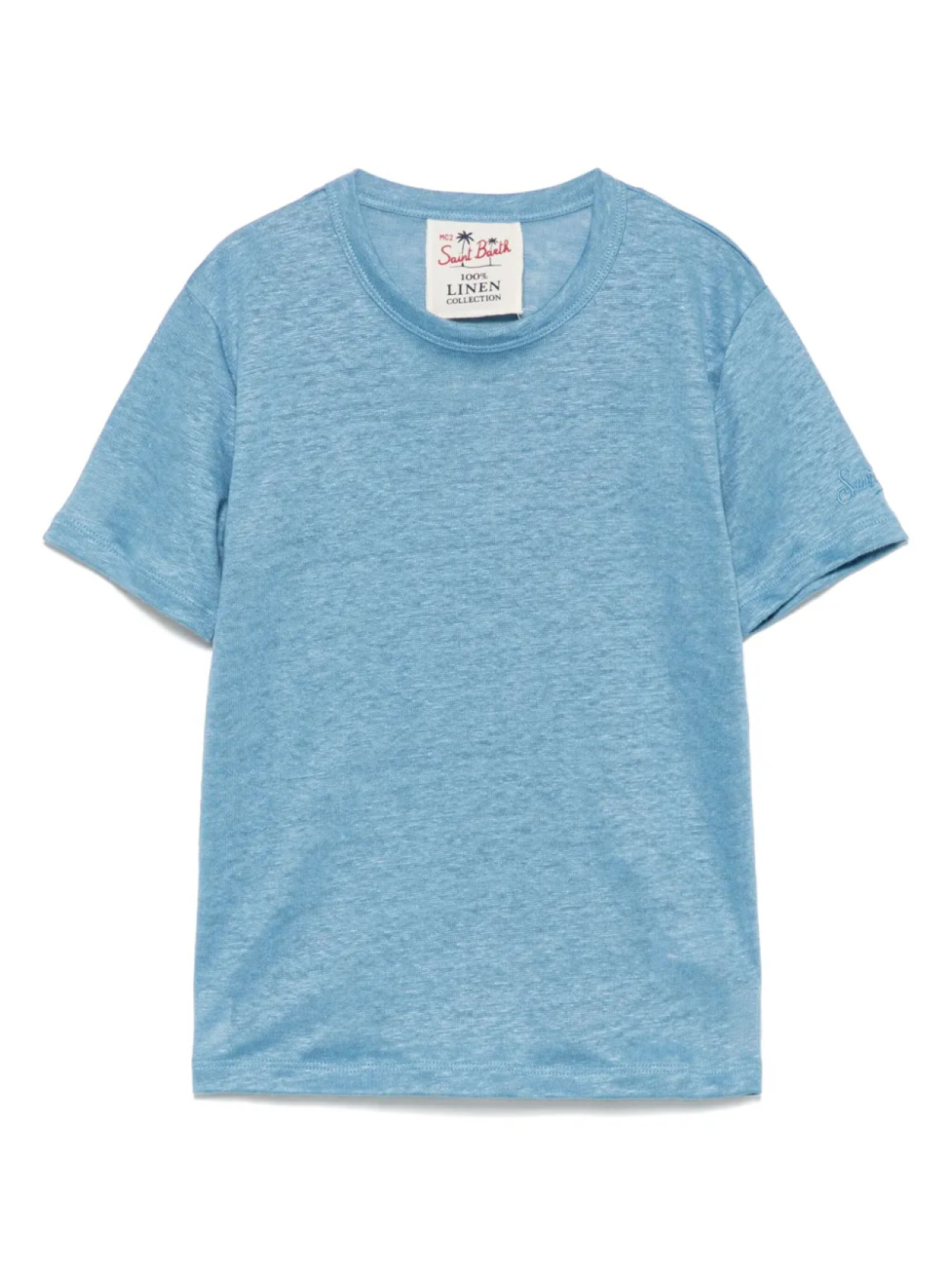 

Футболка из льна MC2 Saint Barth Kids, синий