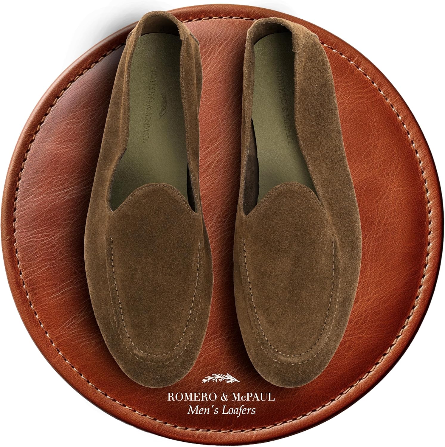 

Мужские повседневные туфли El Guante Flat Camel, Лоферы для мужчин, вдохновленные Хулио Иглесиасом, Мягкие и гибкие, Romero MC Paul Romero & Mcpaul, Olive