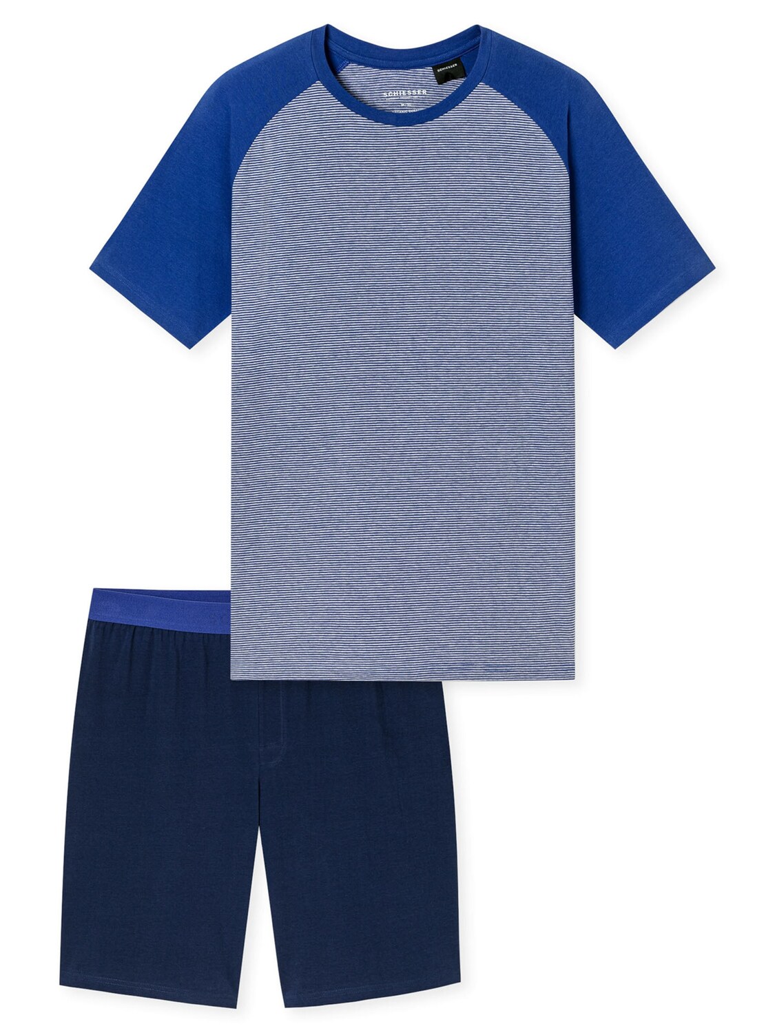 

SCHIESSER Пижама Long '95/5' в цвете Royal Blue