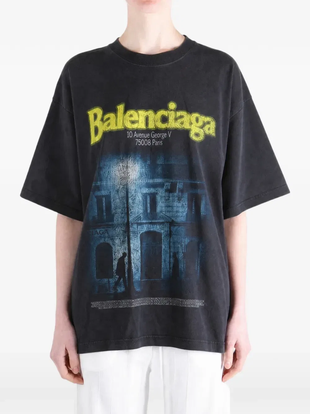 Футболка с графическим принтом BALENCIAGA, черный — фото 2