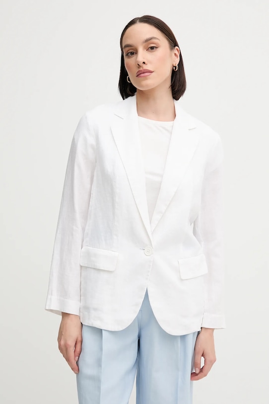 

Льняной пиджак Sisley, белый