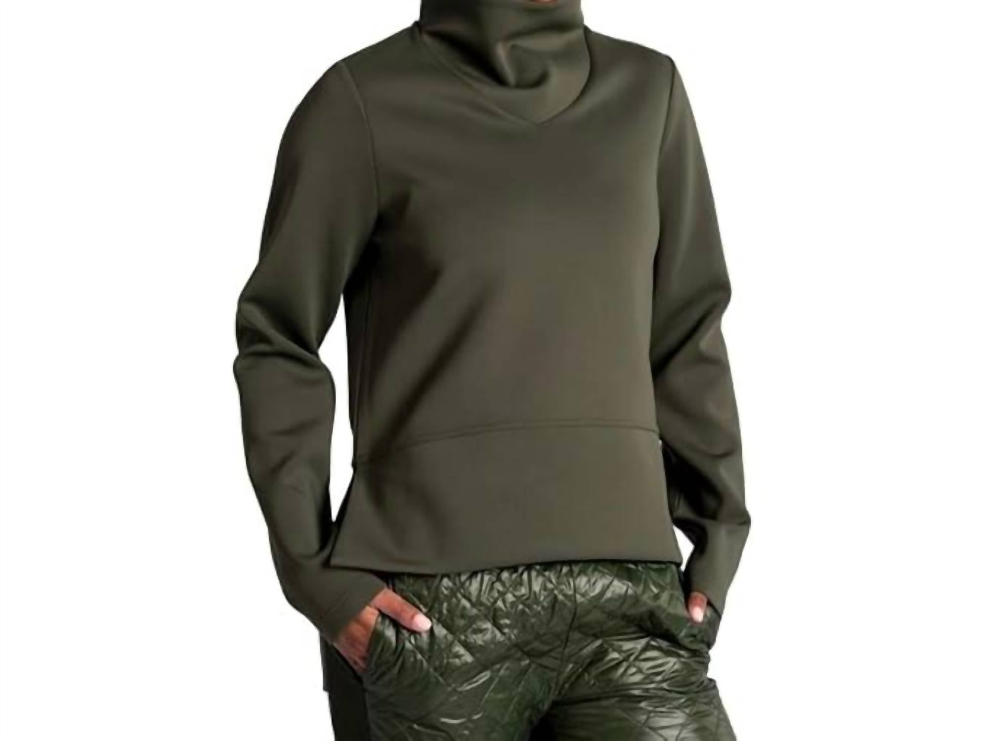 

Толстовка Spacer с длинными рукавами и воротником-стойкой в ​​цвете комбу Lole, Kombu