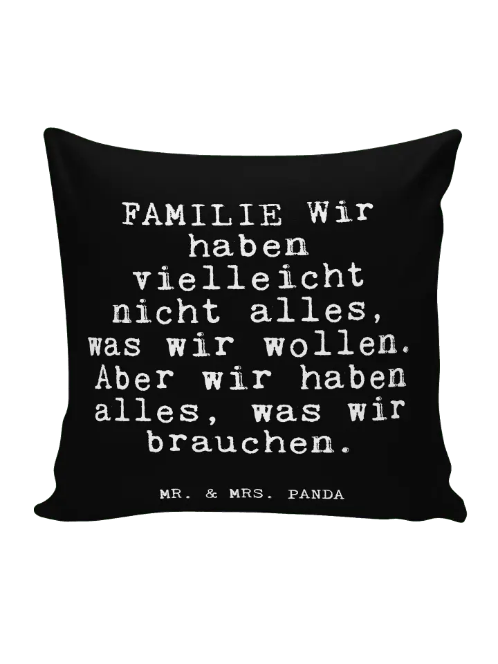 

Подушка Mr & Mrs Panda 40x40 FAMILIE Wir haben vielleicht mi, черный
