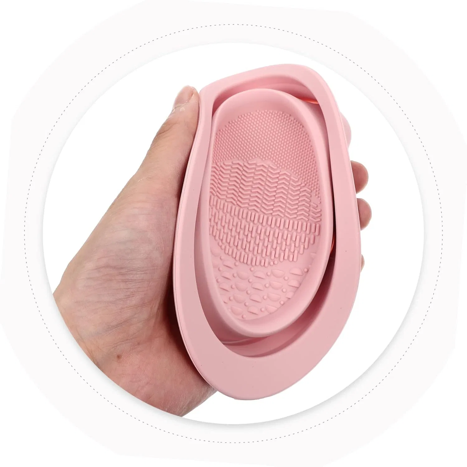 Набор для чистки кистей Silicone Brush Cleaning Pad с корзиной для сушки и ковриком SKISUNO — фото 4