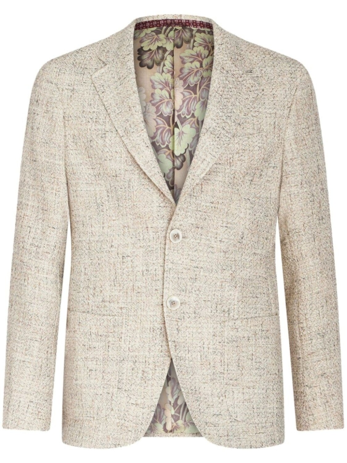

ETRO однобортный пиджак из букле, нейтральный цвет