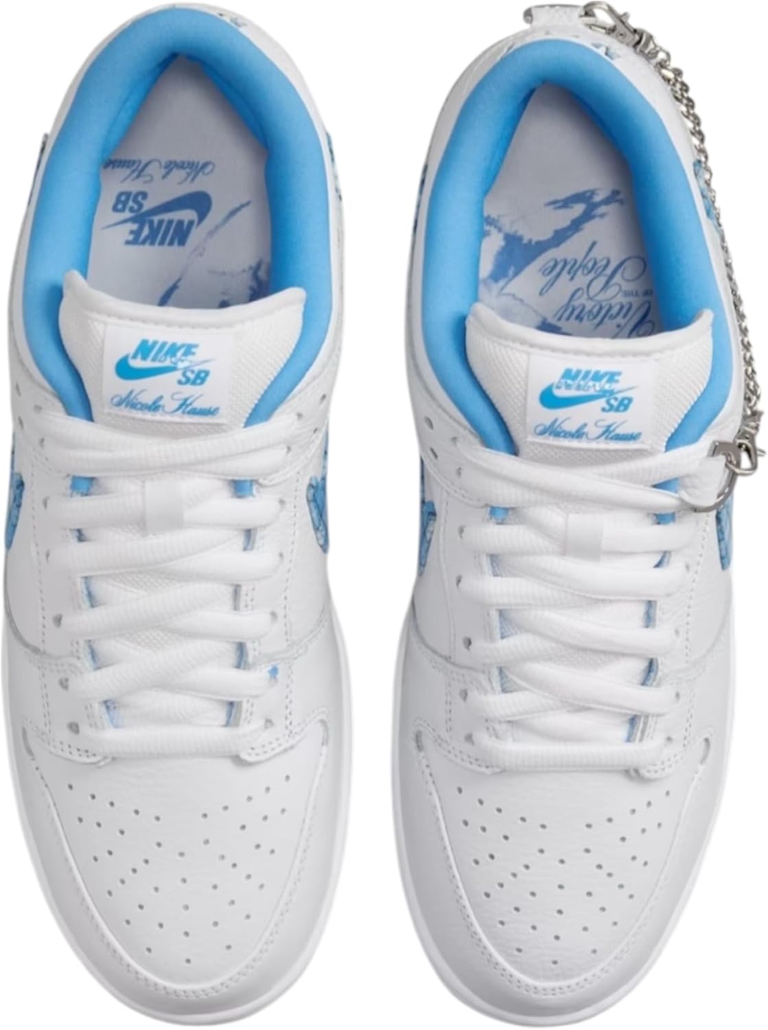 Мужские кроссовки Nike Dunk Low Retro, белый/синий/темно-синий — фото 4