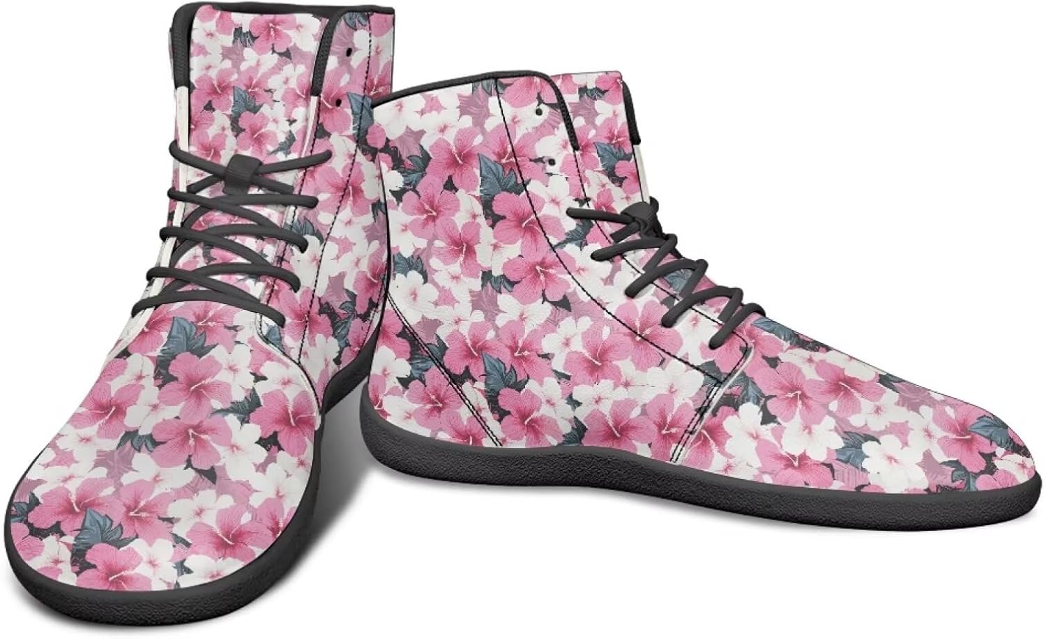 

Кроссовки с высокой верхней частью и цветочным дизайном для мужчин- босоножки с широкой носочной частью, для кросс-тренинга и бега с резиновой подошвой Watdotory, белый