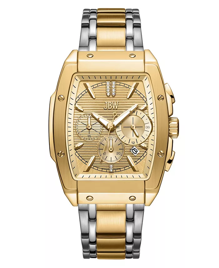 

Мужские часы Echelon Diamond с золотым покрытием из нержавеющей стали Jbw