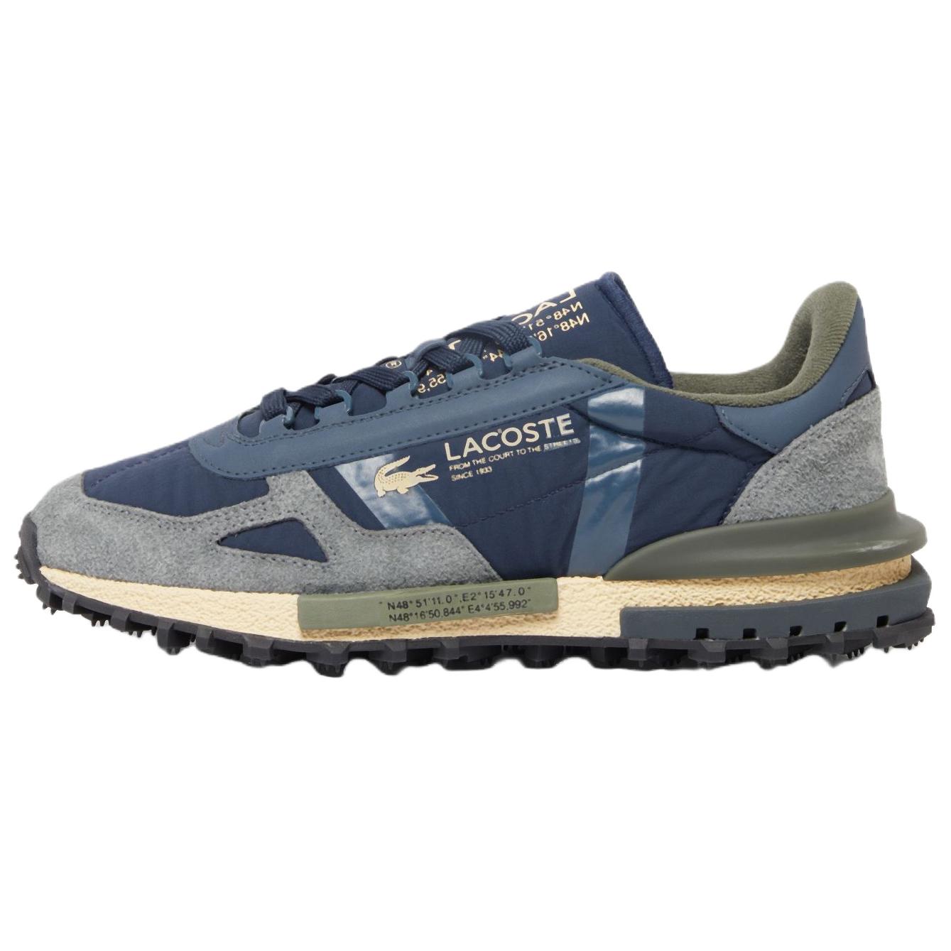 

LACOSTE Низкие повседневные кроссовки с противоскользящей подошвой, мужские, синие