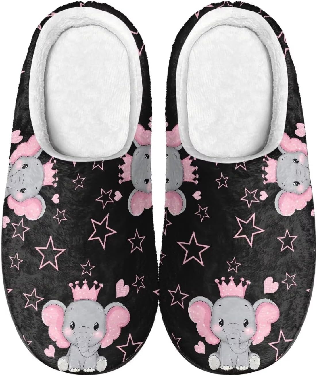

Мужские и женские нескользящие тапочки, теплые мягкие уютные тапочки из фланели, домашняя обувь для спальни и улицы, размеры 2-12 Zcfygdx, Cute Elephant Print