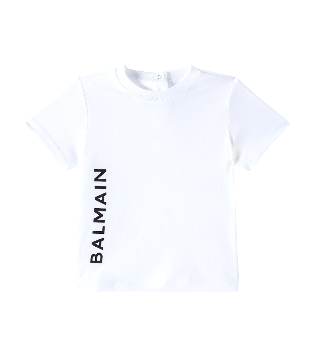 

Хлопковая футболка с логотипом Balmain Kids, White/Black