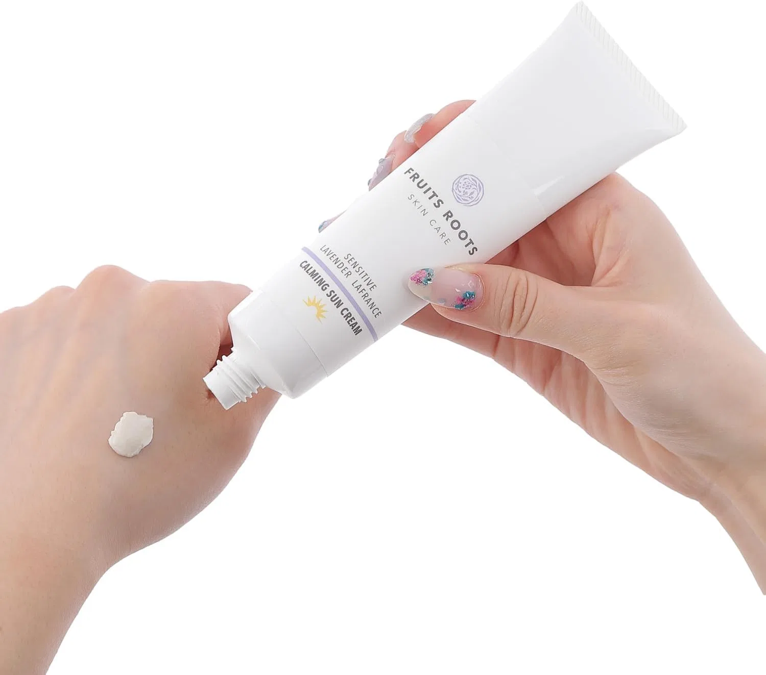 Солнцезащитный крем для лица и тела FRUITSROOTS Carming Sun Cream, 70 мл, лаванда Fruit Roots — фото 2