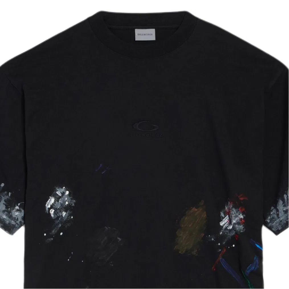 Футболка regular fit мужская Balenciaga, Black — фото 4