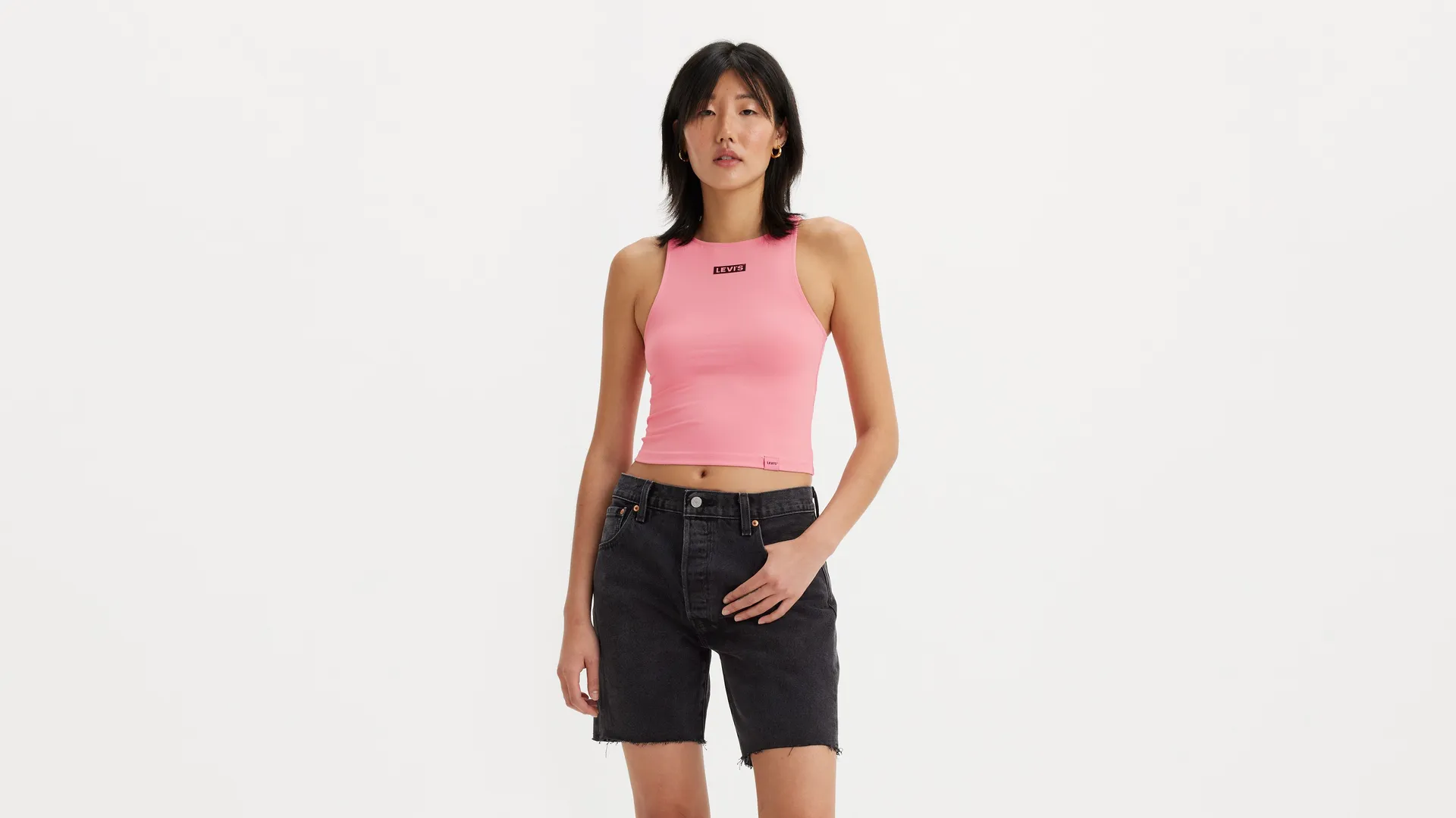 

Топ на бретелях Sandoval с графичным рисунком Levi's, цвет Tameless Rose - Red