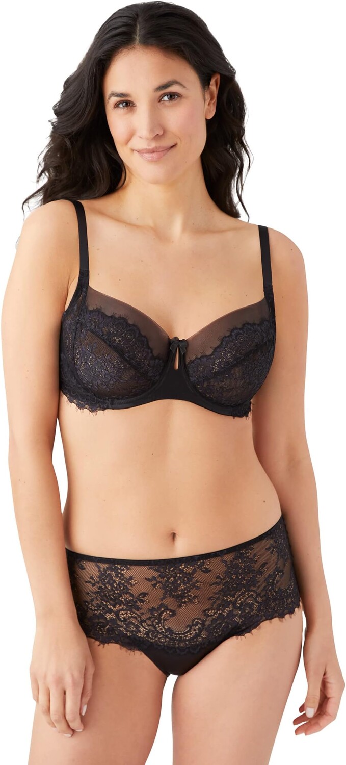 

Бюстгальтер Wacoal Center Stage Underwire 855323, цвет Black/Graphite