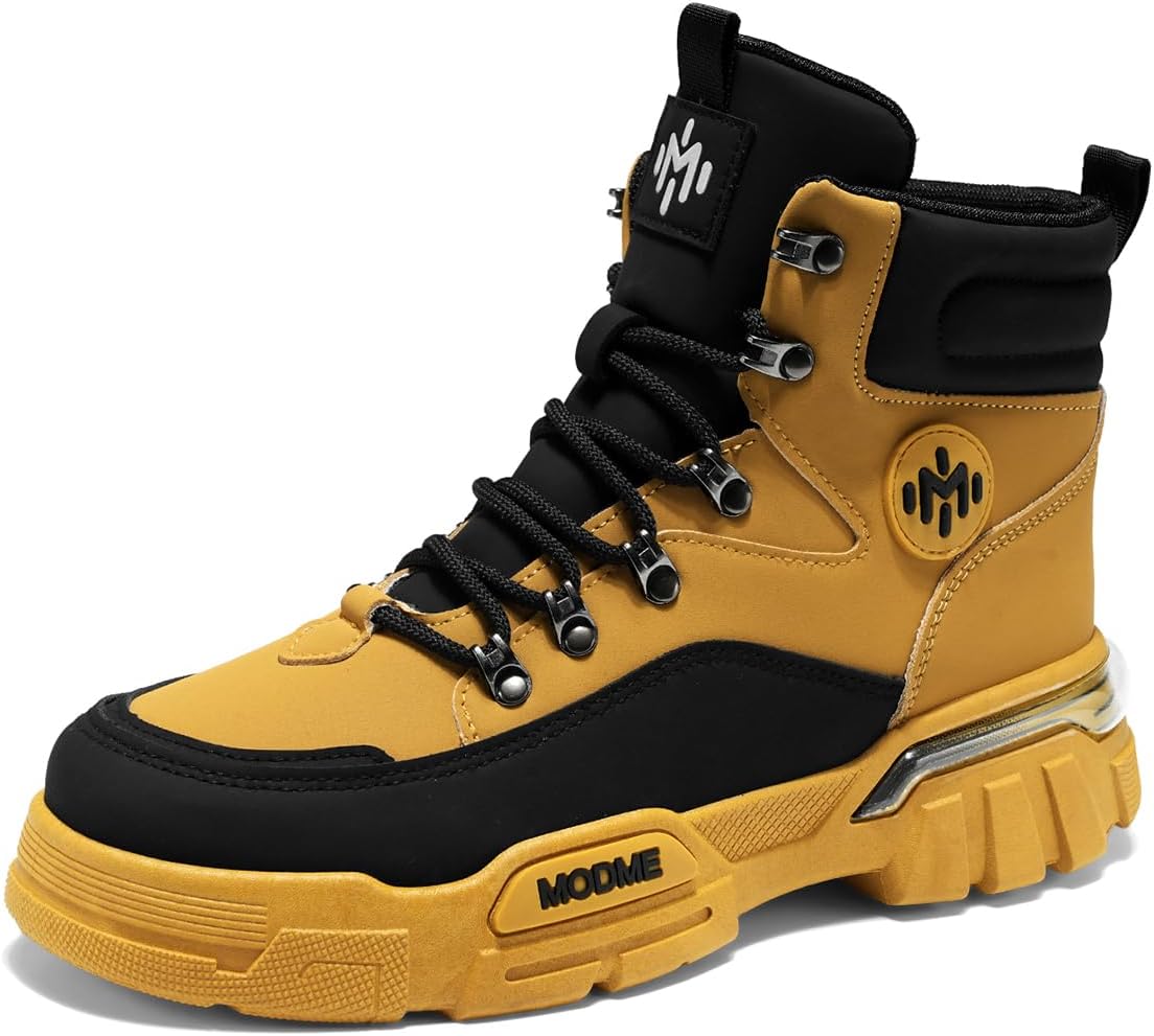 

Мужские легкие походные ботинки QUF, дышащие туристические кроссовки, противоскользящие, для кемпинга, с комфортной подошвой EVA, желтый