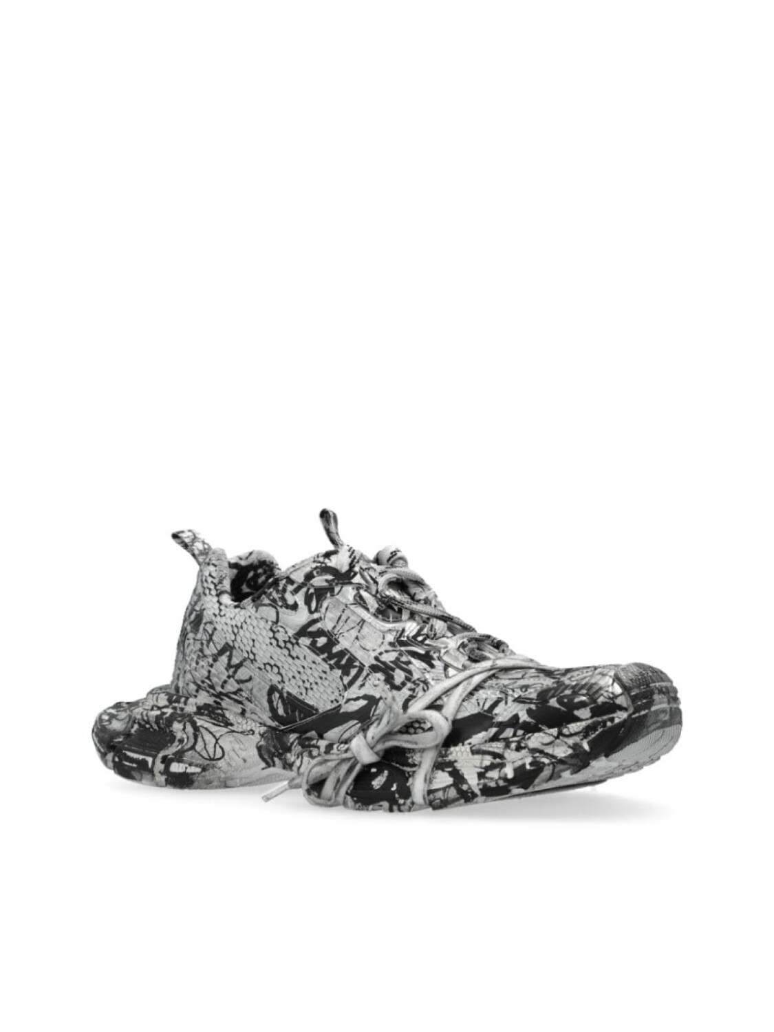 Balenciaga низкие кеды Extreme Graffiti 3XL, белый — фото 4