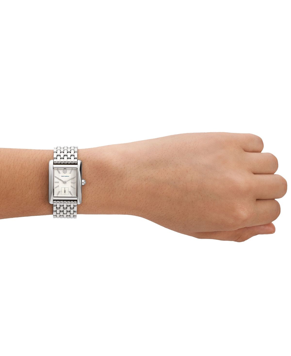 Женские часы The Eleanor с браслетом из нержавеющей стали, 25 мм Tory Burch, серебро — фото 4