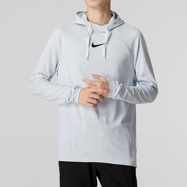 Толстовка Men's Nike Solid Color Logo Loose Hooded Long Sleeves Gray, серый — фото 3