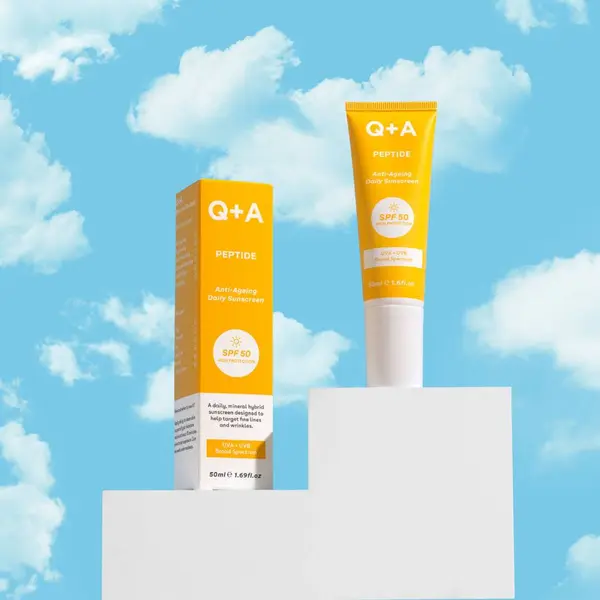 Крем для лица SPF50 Q+A Для лица с пептидами и,, против старения Peptide anti-ageing — фото 2