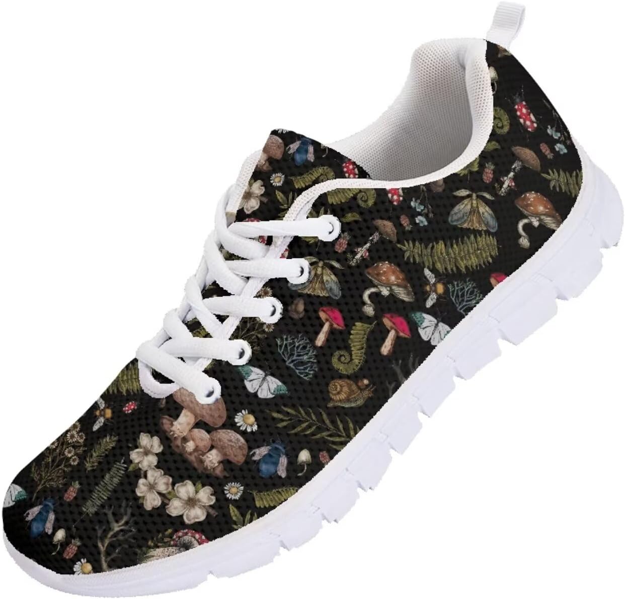 

Мужские кроссовки Funnydude Funny Print для бега, осенние, с сеткой для дыхания, свободные, на шнуровке, Mushroom a