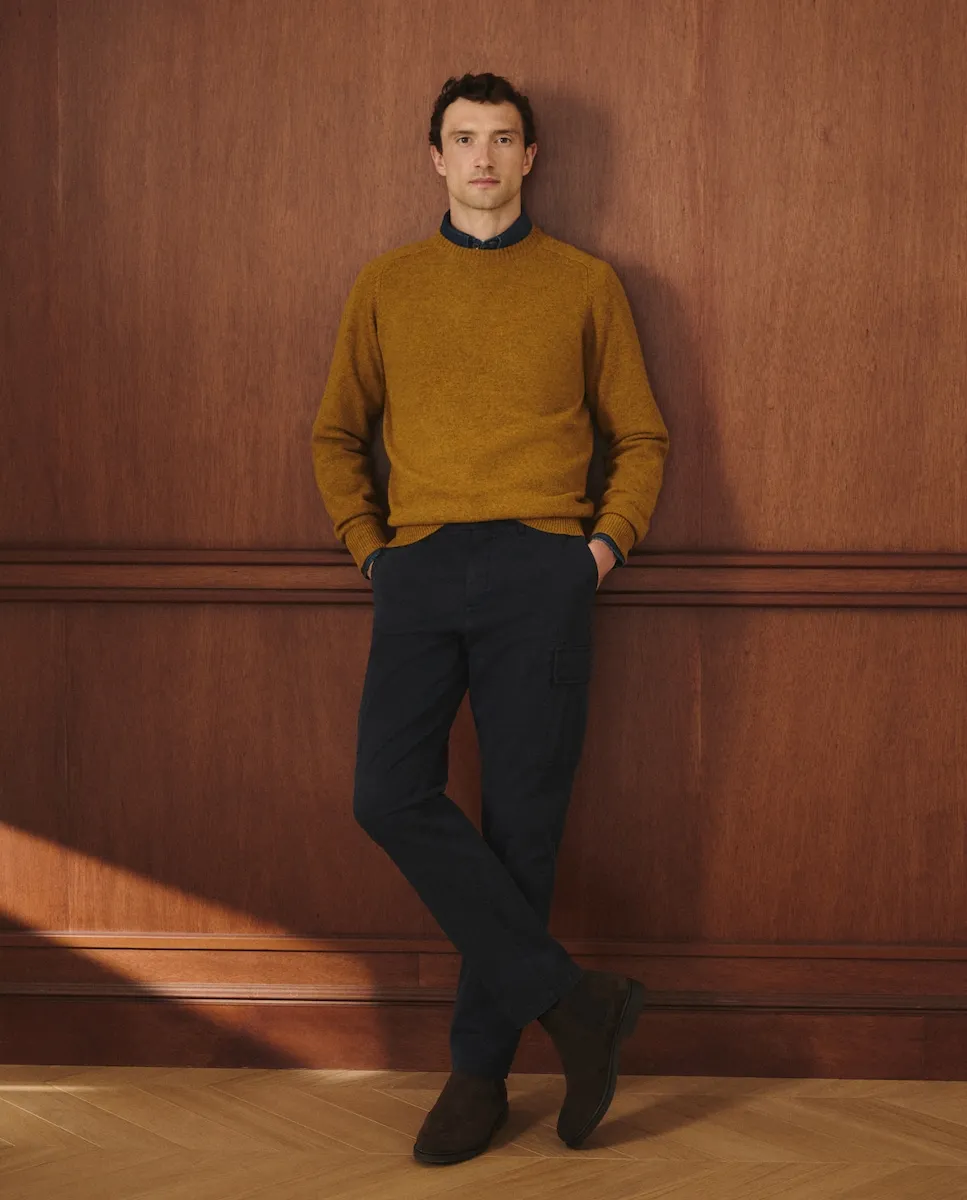 

Мужской джемпер из овечьей шерсти Lloyd's, горчичный