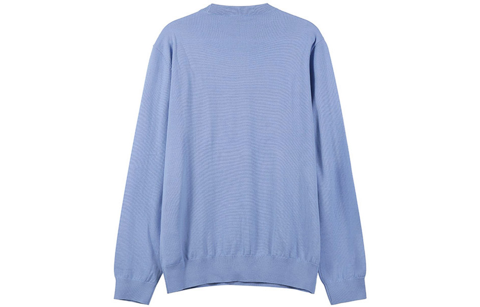 Emporio Armani Мужской трикотаж, небесно-голубой, с круглым вырезом, умеренно подходящий в качестве базового слоя — фото 4