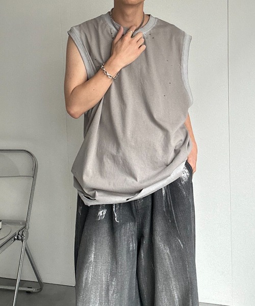 

CREARE -LINO- Футболка унисекс с французским рукавом и принтом «Размытые тени», CREARE, лен, серый