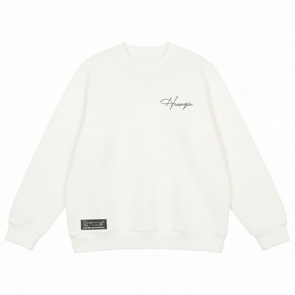 

Футболка Unisex Crew Neck Thickened Straight Fit HUANQIU, экрю