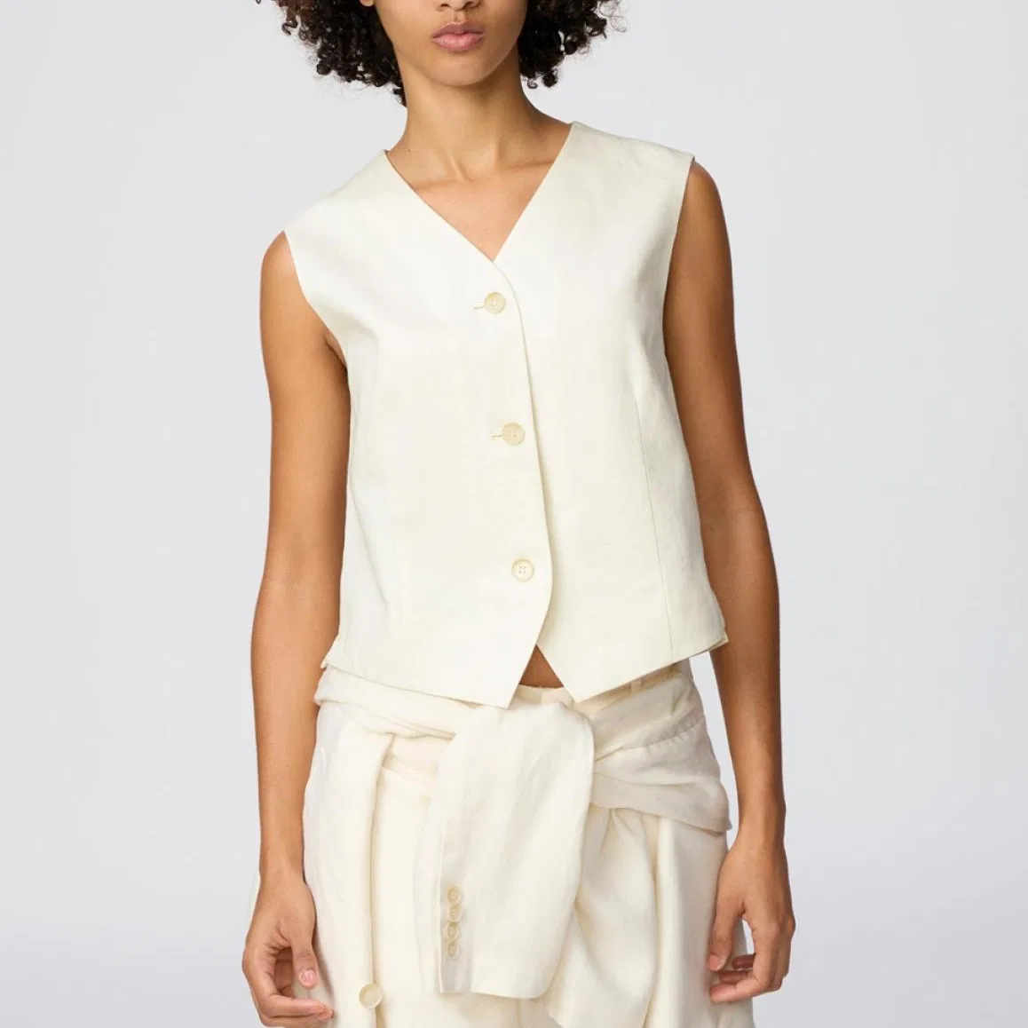 Жилет Clare Waight Keller C Collection UNIQLO слоновая кость — фото 4