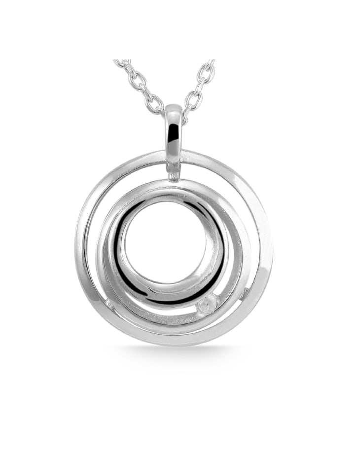 

Adeliás Женский кулон в форме круга из серебра 925 пробы с кубическим цирконием в серебряной оправе