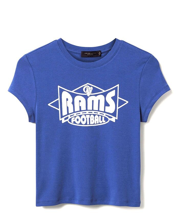

Женская футболка Junk Food Clothing НФЛ Los Angeles Rams Baby Tee, синий