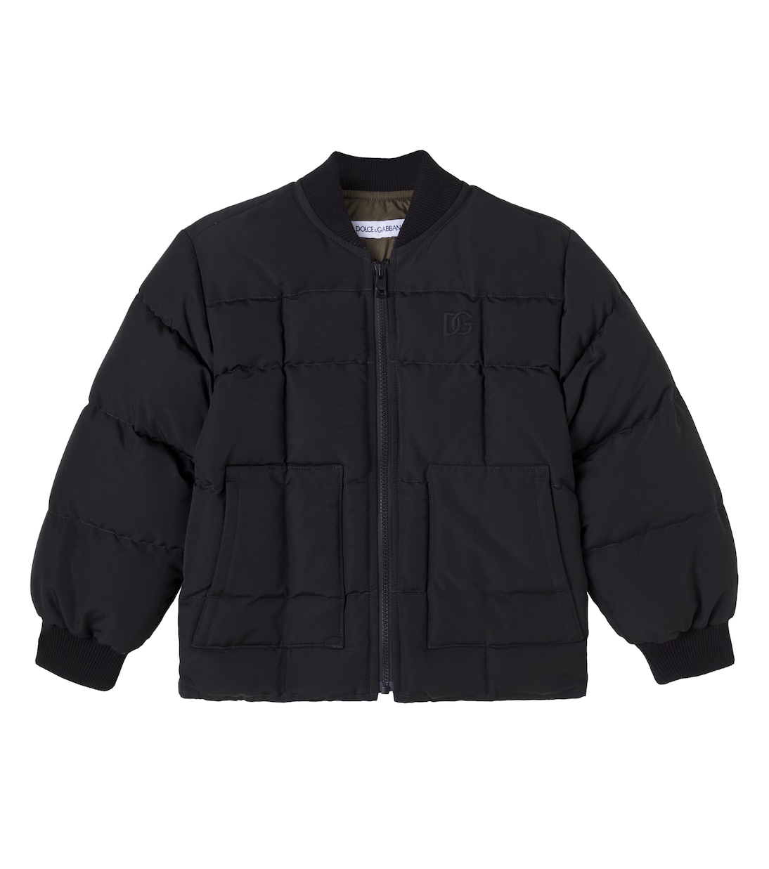 

Пуховик из смесовой хлопковой ткани Dolce&Gabbana Kids, Nero