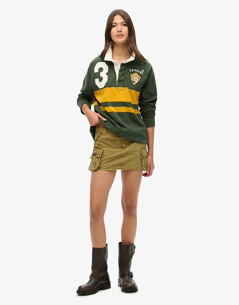 

Парашютная юбка Superdry Utility темно-шалфейного цвета