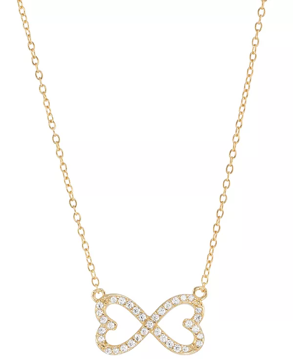 

Ожерелье с подвеской в виде сердца с кубическим цирконием (3/4 карата) из 14-каратного золота на стерлинговом серебре Macy'S, gold