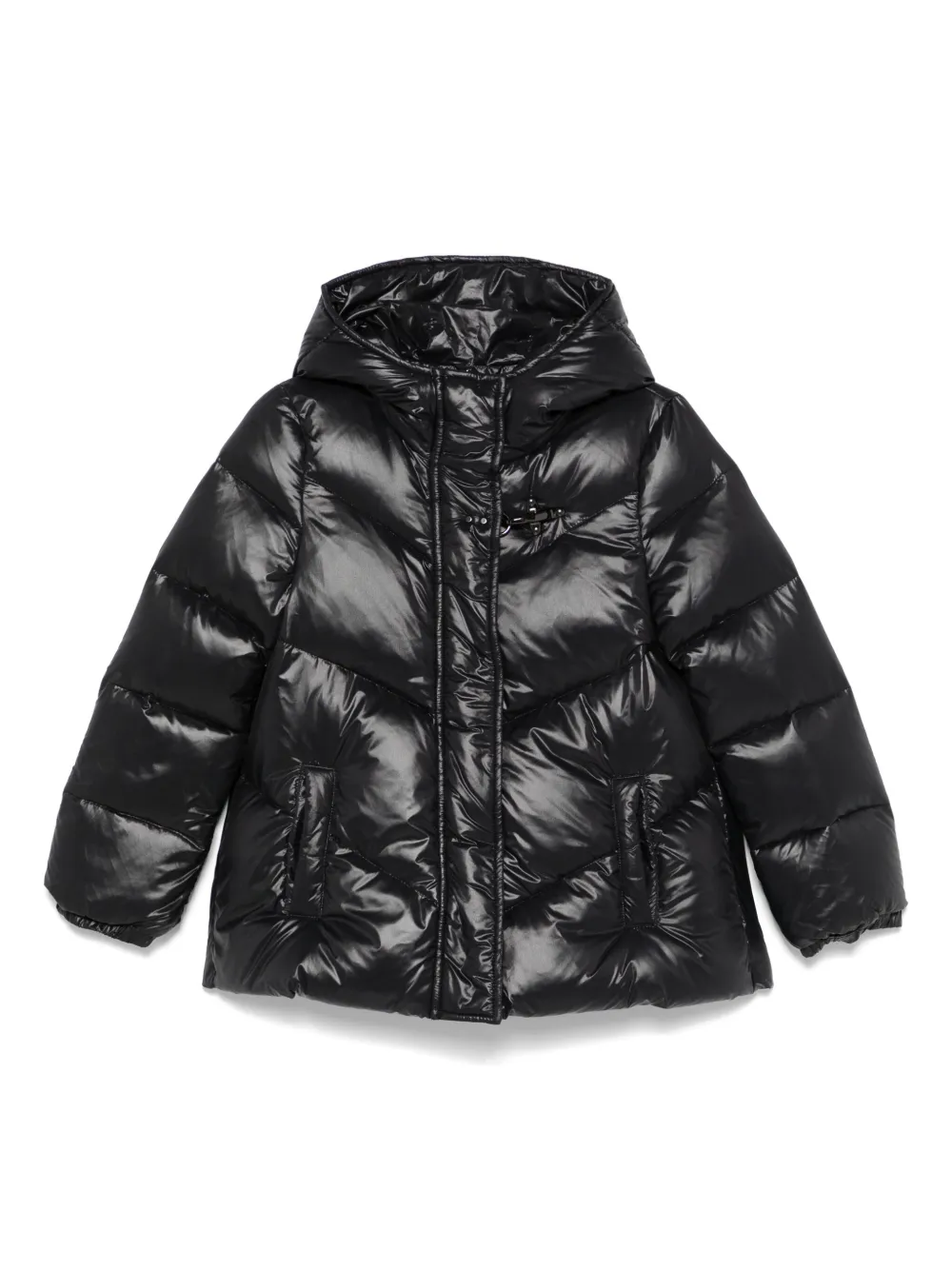

Пуховик с капюшоном Fay Kids, черный