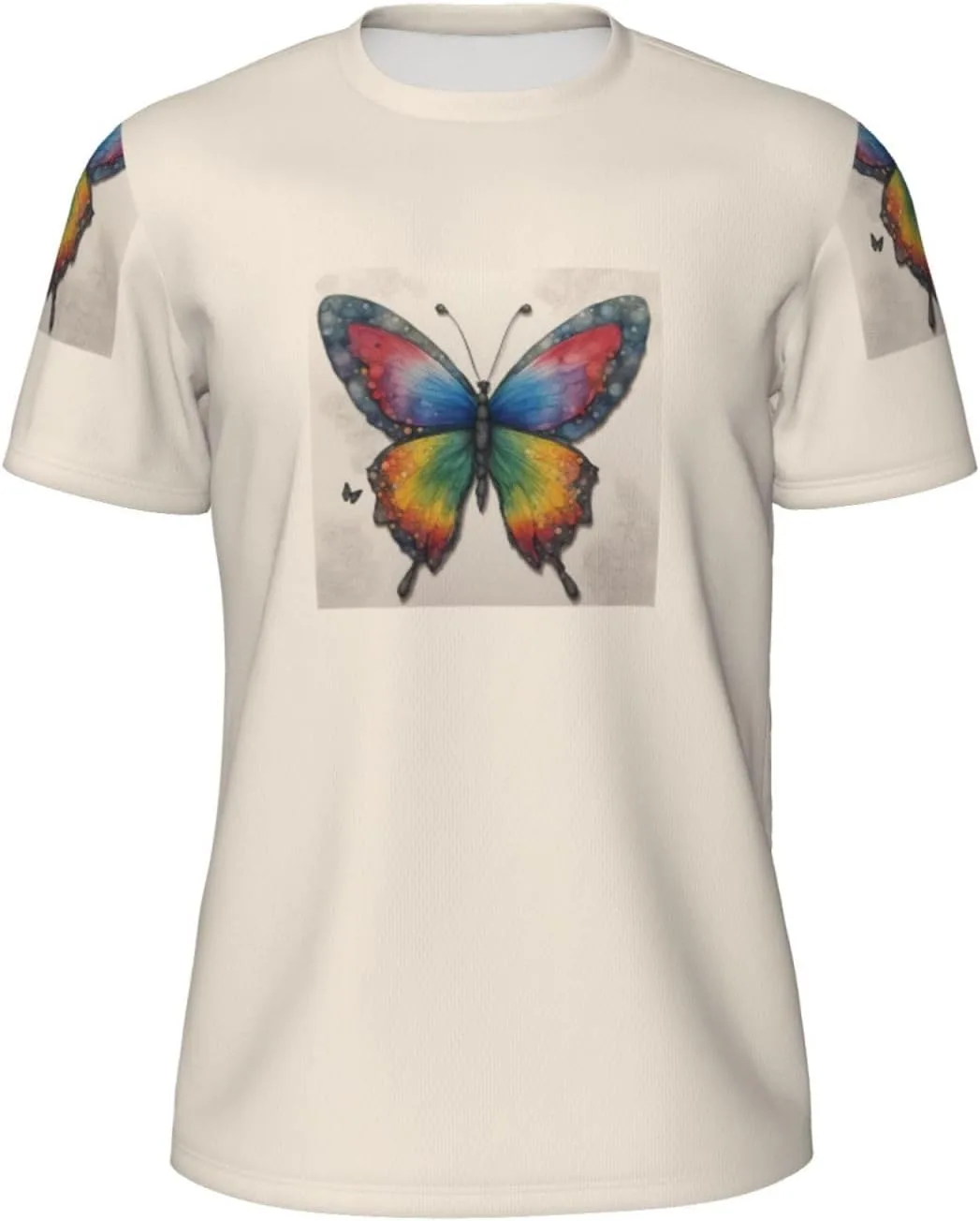 

Футболка мужская с принтом "радужная бабочка" летняя дышащая MyPiky