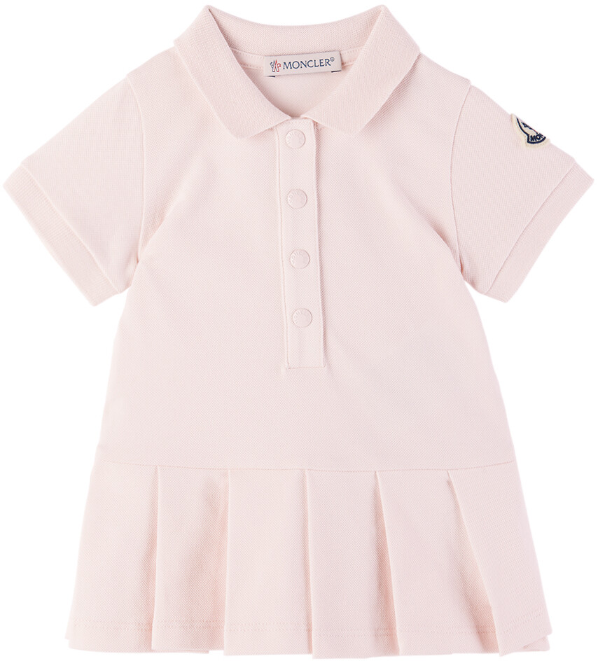 

Детское плиссированное платье Moncler Enfant, цвет Pink